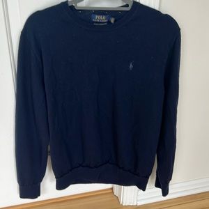 Men’s polo Ralph Lauren blue sweater washable merino large